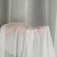 Firana szyta na taśmie 5 cm kremowa z delikatnej tkaniny z efektem deszczyku, wykończonej obciążnikiem