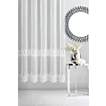 Firana szyta na fleksach TAMAYA biała z matowej batystowej tkaniny haftowanej w ażurowy wzór