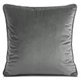 Poszewka na poduszkę 45x45 cm stalowa z szenilowej tkaniny i wypustką na brzegach KLARA 03