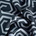 Zasłona grafitowo, szara ze srebrnym wzorem z matowej tkaniny 140x250 cm przelotka - JULIET - Design 91