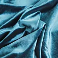 Zasłona szyta na taśmie 5 cm SAFARI ciemnoturkusowa z miękkiej welwetowej tkaniny z połyskiem