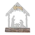 Ozdoba świąteczna SZOPKA BOŻONARODZENIOWA z brokatowymi elementami