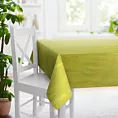 Obrus szyty SAFARI jasnozielony z miękkiej welwetowej tkaniny z połyskiem