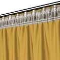 Zasłona musztardowa z tkaniny welurowej 140x240 cm taśma - Dora