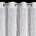 Zasłona biała zdobiona lśniącymi delikatnymi frędzlami 140x250 cm przelotka - Eva Minge