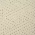 Narzuta kremowa 200x220 cm z geometrycznym wzorem wykonana techniką hot press BONI Design 91