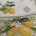 Bieżnik na stół naturalno, żółty 40x100 cm gobelinowy z nadrukiem letnich cytryn