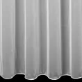 Firana szyta na taśmie 5 cm jasnoszara z miękkiej tkaniny o lekkim splocie i delikatnym połysku, wykończona obciążnikiem
