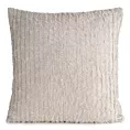 Poszewka na poduszkę 45x45 cm z tkaniny szyfonowej kolor beżowy zdobiona moherową nicią SELMA Eva Minge