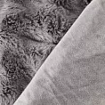 Koc 220x200 cm srebrny z miękkiej tkaniny futerkowej z efektem 3D LILY