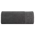 Ręcznik do rąk 30x50 cm bawełniany kolor grafitowy z ozdobną bordiurą 400 g/m2 MELANIE