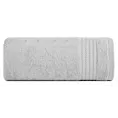 Ręcznik do rąk 30x50 cm bawełniany kolor srebrny zdobiony błyszczącą bordiurą 550 g/m2 LARIS