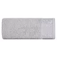 Ręcznik kąpielowy 50x90 cm bawełniany kolor srebrny z żakardową bordiurą 500 g/m2 RITA