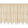 Zazdrostka jansobeżowa ażurowa  w stylu boho zdobiona subtelnymi frędzelkami 150x60 cm tunel MOLY