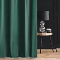 Zasłona szyta na taśmie 5 cm GEMMA ciemnozielona ze szlachetnej grubej tkaniny welwetowej o gramaturze 400g/m2