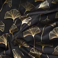 Zasłona czarno, złota w botaniczym stylu, zaciemniająca 135x250 cm przelotka - CLARA