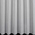 Firana szyta na taśmie 5 cm popielata z gładkiej matowej etaminy o naturalnym splocie, wykończona obciążnikiem