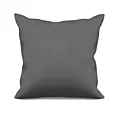 Poszewka szyta grafitowa z miękkiej, matowej tkaniny w drobny geometryczny wzór