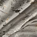 Zasłona stalowo, złocista zdobiona marmurkowym wzorem, welwetowa 140x250 cm przelotka TAMI