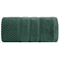 Ręcznik do rąk 30x50 cm bawełniany kolor zielony z ozdobną bordiurą w paseczki 500 g/m2 ADORE