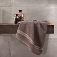 Ręcznik kąpielowy 70x140 cm bawełniany kolor srebrny z błyszczącą bordiurą 530 g/m2 FILON