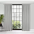 Firana szara z drobnej siatki z efektem bukli 140x300 cm taśma KIM
