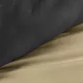 Pościel 160x200 cm z makosatyny bawełnianej kolor beżowy, czarny z ozdobną lamówką EVA 8 Eva Minge