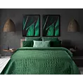 Narzuta welwetowa ciemozielona 280x260 cm z wytłaczanym metodą hot press motywem krokodylej skóry SALVIA 7 LIMITED COLLECTION