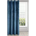 Zasłona granatowa z miękkiego welwetu 140x250 cm przelotka - SUZANA
