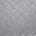Narzuta welwetowa jasnosrebrna 170x210 cm pikowana metodą hot press w geometryczny wzór LUIZ 5 Design 91