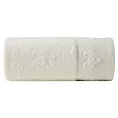 Ręcznik kąpielowy 70x140 cm bawełniany kolor kremowy z aplikacją serca na bordiurze 500 g/m2 KAMILA