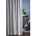 Zasłona szyta na taśmie 5 cm AMAYA popielata z jednokolorowej gładkiej tkaniny