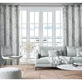 Zasłona jasnoszaro, grafitowa z marmurkowym wzorem, welwetowa 140x250 cm przelotka - WERA
