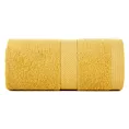 Ręcznik do rąk 30x50 cm bawełniany kolor musztardowy z bordiurą w paseczki 500 g/m2 BARI