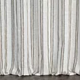 Zasłona szyta na taśmie 5 cm naturalna z etaminy przeplatanej pasami, w stylu eko Italissima Eva Minge