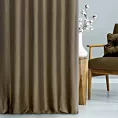 Zasłona szyta na taśmie 5 cm brązowa z miękkiej tkaniny z efektem melanżu