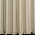 Zasłona szyta na taśmie 5 cm beżowa z tkaniny z mieszanką lnu i wiskozy, w stylu eko, z delikatnym połyskiem