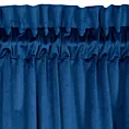 Zasłona welwetowa granatowa zdobiona falbanami 140x250 taśma - CHARLOTTE 1