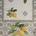 Obrus naturalno, żółty 140x180 cm gobelinowy z nadrukiem letnich cytryn