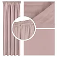 Zasłona różowa z tkaniny welurowej 560x240 cm tunel Dora
