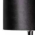 Lampa stojąca do salonu czarna LYDIA na metalowej eleganckiej podstawie i matowym abażurem