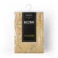 Bieżnik na stół miodowo, złoty 35x220 cm welwetowy BLINK 15 z delikatnymi gałązkami
