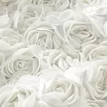 Zasłona kremowa z welwetu zdobiona aplikacją 3D róż 140x250 cm przelotka - ROSES Eva Minge