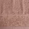 Ręcznik kąpielowy 50x90 cm bawełniany kolor pudrowy z żakardową bordiurą 500 g/m2 RITA