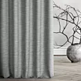 Zasłona szyta na taśmie 5 cm FELICITY grafitowa o naturalnym splocie w melanżowych odcieniach