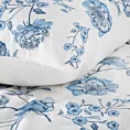 Pościel 160x200 cm bawełniana kolor jasnoniebieski, biały z motywem botanicznym PALERMO 6 Terra Collection
