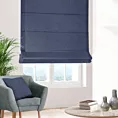 Roleta rzymska granatowa z tkaniny trudnopalnej, zaciemniającej, typu blackout z efektem melanżu
