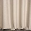 Zasłona szyta na taśmie 5 cm beżowa z tkaniny zaciemniającej typu dimout o naturalnym splocie, z efektem melanżu