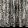 Zasłona welwetowa srebrno, beżowa zdobiona nadrukiem przecieranym 140x270 cm taśma - ESTER