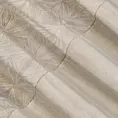 Zasłona welwetowa beżowo, srebrna z ozdobnym pasem 140x250 cm przelotka - ARIANA